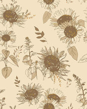 Load image into Gallery viewer, Sunflower Study by Sharon with Popologie - Order by half yard -instructions below on base fabrics