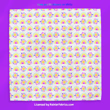 Load image into Gallery viewer, Suns and Rainbows with color options - 2-5 day turnaround - Order by 1/2 yard; Description of bases below