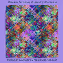 Load image into Gallery viewer, Teal and Purple by Rosemary Stevenson - 2-5 day TAT - Order by 1/2 yard; Blankets and towels available too