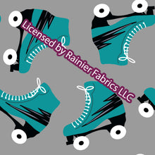Load image into Gallery viewer, Roller Derby Queen / Skates with options from Nina with solids - Order by half yard - See below for instructions on ordering and base fabrics