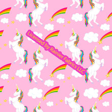 Load image into Gallery viewer, Unicorn Collection Hand Painted by Nina with options and panel - by Nina - Order by half yard - See below for instructions on ordering and base fabrics