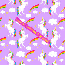 Load image into Gallery viewer, Unicorn Collection Hand Painted by Nina with options and panel - by Nina - Order by half yard - See below for instructions on ordering and base fabrics