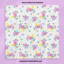 Load image into Gallery viewer, Kittycorns with Panel and Stripes by Everbloom - 2-5 day TAT - Order by 1/2 yard; Blankets and towels available too