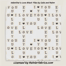 Load image into Gallery viewer, Love Tiles - part of Valentines Day Collection from Cate and Rainn - TAT 2-5 Days (Turn around time) - Order by 1/2 yard; Description of bases below