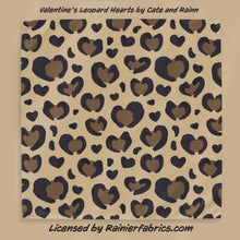 Load image into Gallery viewer, Leopard Hearts Collection - part of Valentines Day Collection from Cate and Rainn - TAT 2-5 Days (Turn around time) - Order by 1/2 yard; Description of bases below