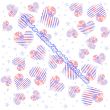 Load image into Gallery viewer, Yankee Hearts and Stripes from Sarah - 2-5 day turnaround - Order by 1/2 yard; Description of bases below
