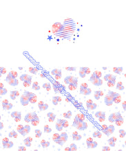 Load image into Gallery viewer, Yankee Hearts and Stripes from Sarah - 2-5 day turnaround - Order by 1/2 yard; Description of bases below