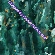 Load image into Gallery viewer, Rainier Green Grunge with Gold Collection - 2-5 day turnaround - Order by 1/2 yard; Description of bases below