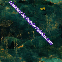 Load image into Gallery viewer, Rainier Green Grunge with Gold Collection - 2-5 day turnaround - Order by 1/2 yard; Description of bases below