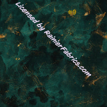 Load image into Gallery viewer, Rainier Green Grunge with Gold Collection - 2-5 day turnaround - Order by 1/2 yard; Description of bases below
