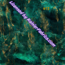 Load image into Gallery viewer, Rainier Green Grunge with Gold Collection - 2-5 day turnaround - Order by 1/2 yard; Description of bases below