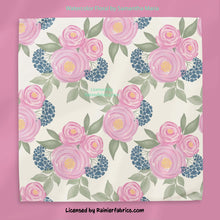 Load image into Gallery viewer, Watercolor Floral and Stripes from Samantha Marie - 2-5 business days to ship - Order by 1/2 yard