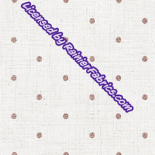 Load image into Gallery viewer, Hearts and Dots on Linen Look from Rosemary Stevenson - 2-5 day turnaround - Order by 1/2 yard; Description of bases below