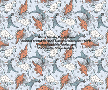 Load image into Gallery viewer, Winter Dinos by Moody Mama - 2-5 day turnaround - Order by 1/2 yard; Description of bases below
