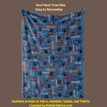 Load image into Gallery viewer, Woof Woof Dogs by Nina - Blanket