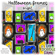 Load image into Gallery viewer, Halloween frames by the Doodle Dame - 2 variations! - please order by 1/2 yard (Copy)
