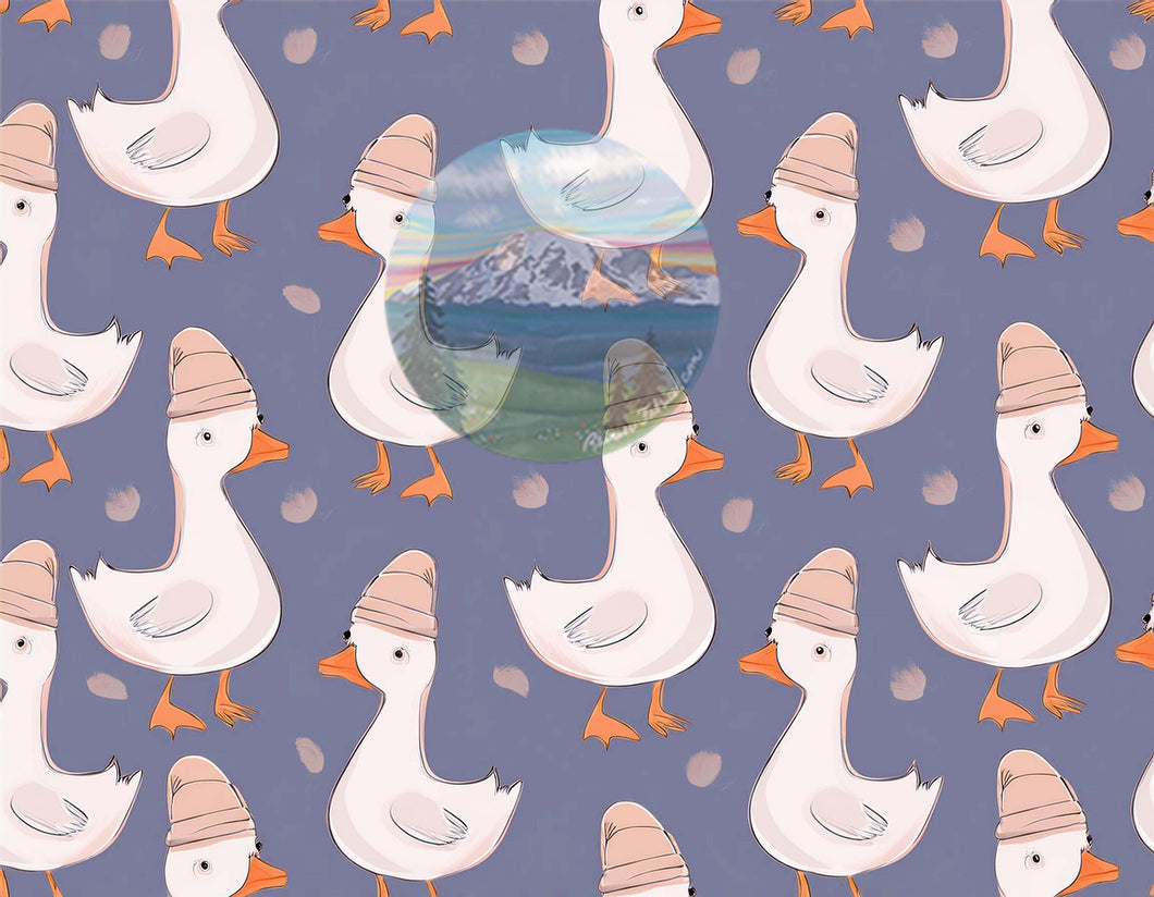 Cute Geese with Hats in 3 Variations