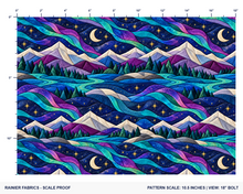Load image into Gallery viewer, Moonlight Over Patchwork Peaks - Please order by 1/2 yard (Copy)
