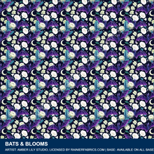 Load image into Gallery viewer, Bats &amp; Blooms by Amber Lily Studio, please order by 1/2 yard
