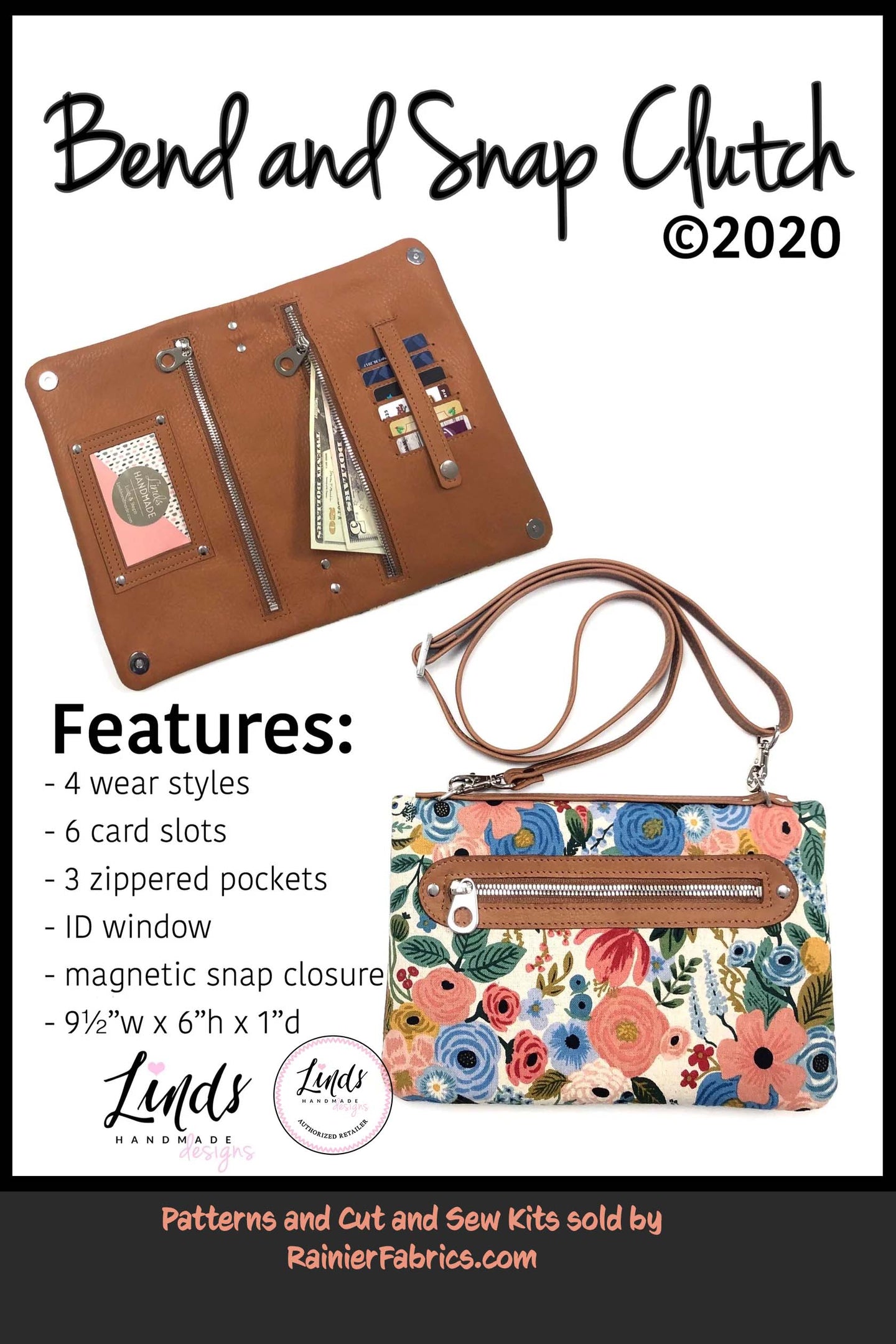 Bend And Snap Clutch By Linds Handmade Patterns PAPER PATTERN bend-and-snap-clutch-by-linds-handmade-patterns-paper-pattern