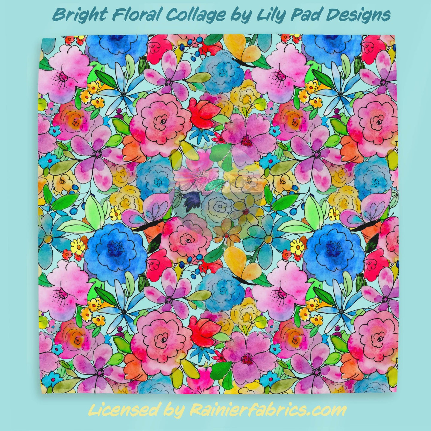 Flowers Collage by Lily Pad Designs - TAT 2-5 Business Days - Order in 1/2 yard increments