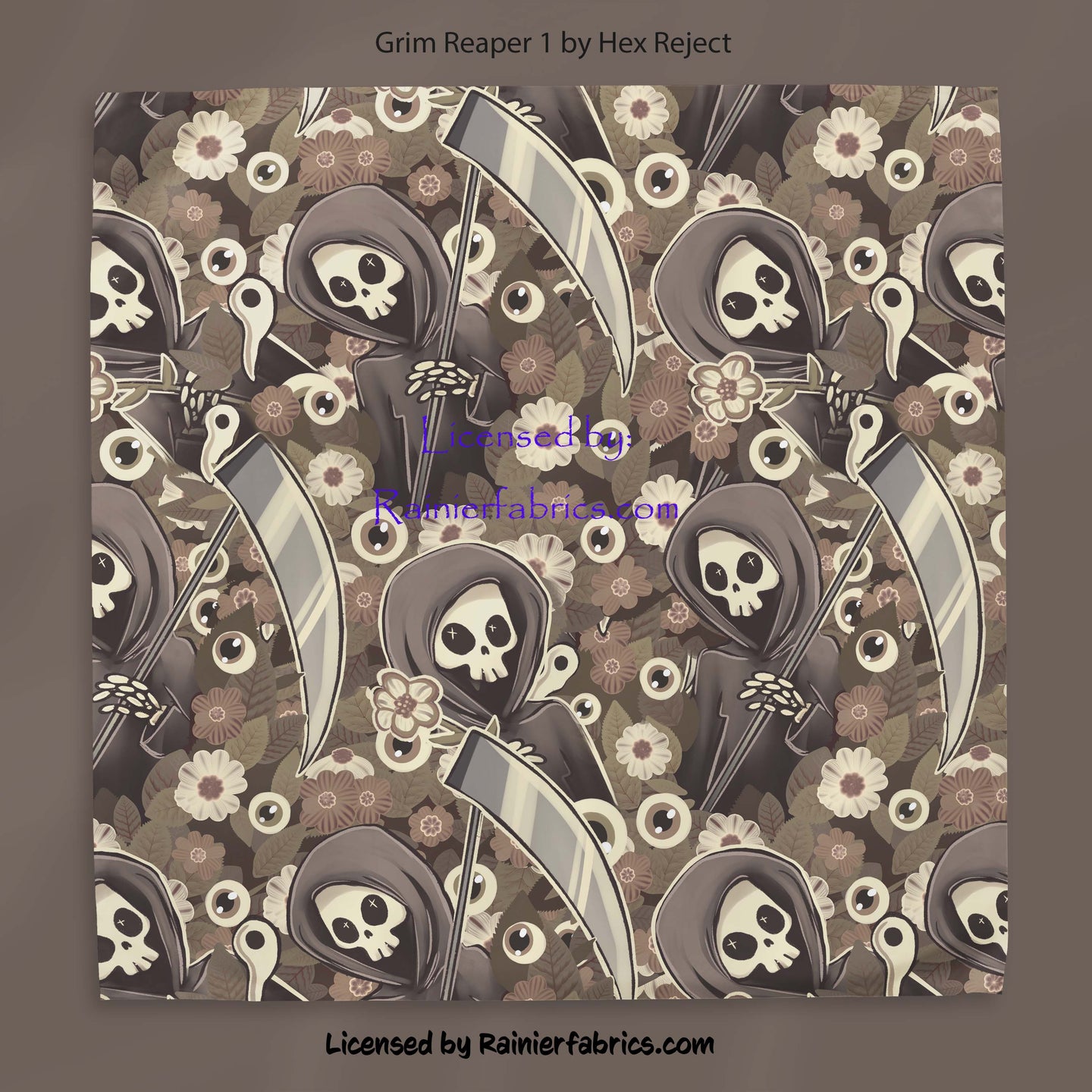 Grim Reaper Collection by Hex Reject - TAT 2-5 Business Days - Order in 1/2 yard increments