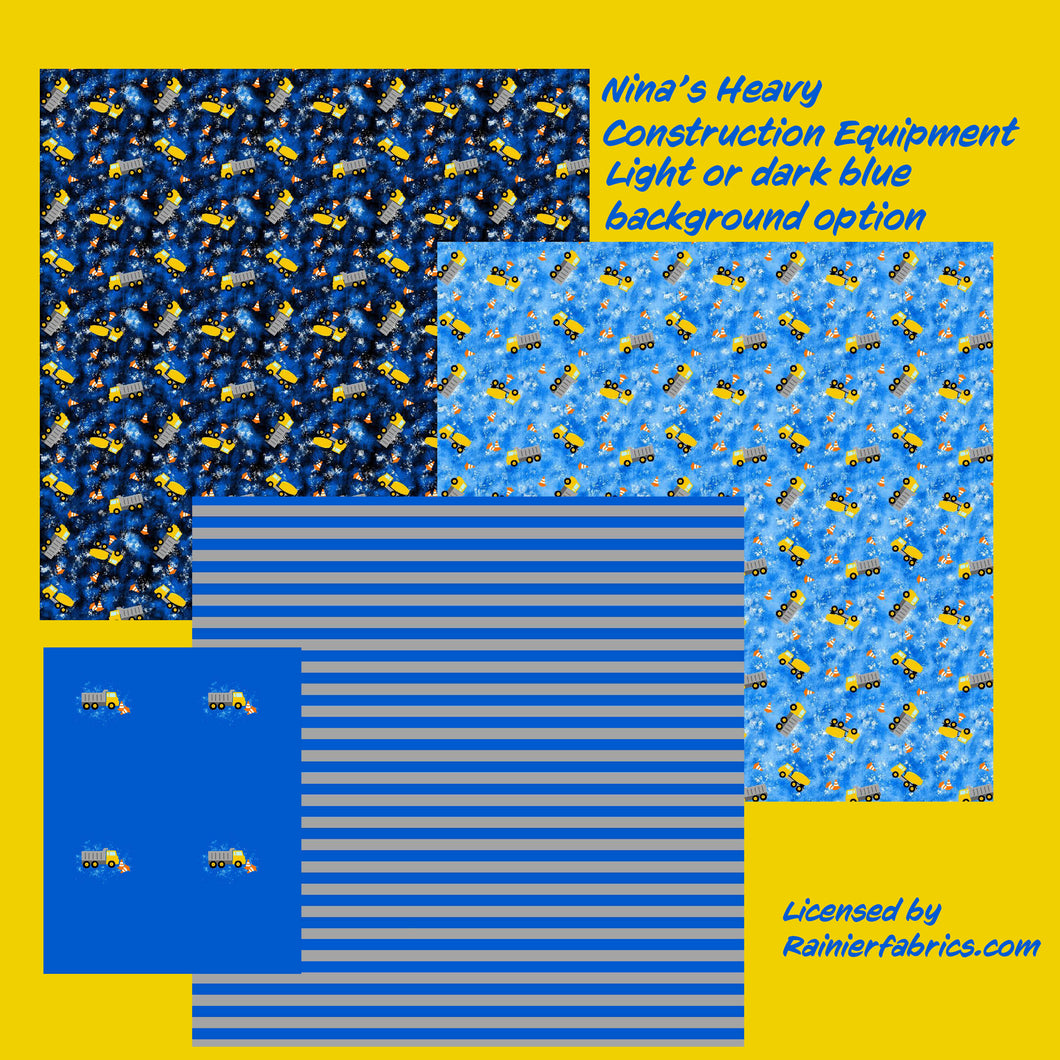 Heavy Equipment Collection - Rainier Fabrics Exclusive - Handdrawn!