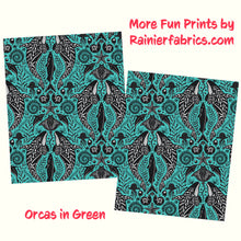 Load image into Gallery viewer, Orcas - In blue or green
