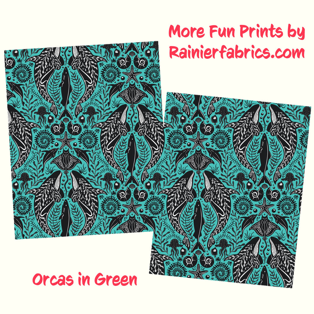 Orcas - In blue or green
