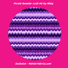 Load image into Gallery viewer, Purple Sweater look - 7 patterns by Abby - Exclusive to Rainier Fabrics
