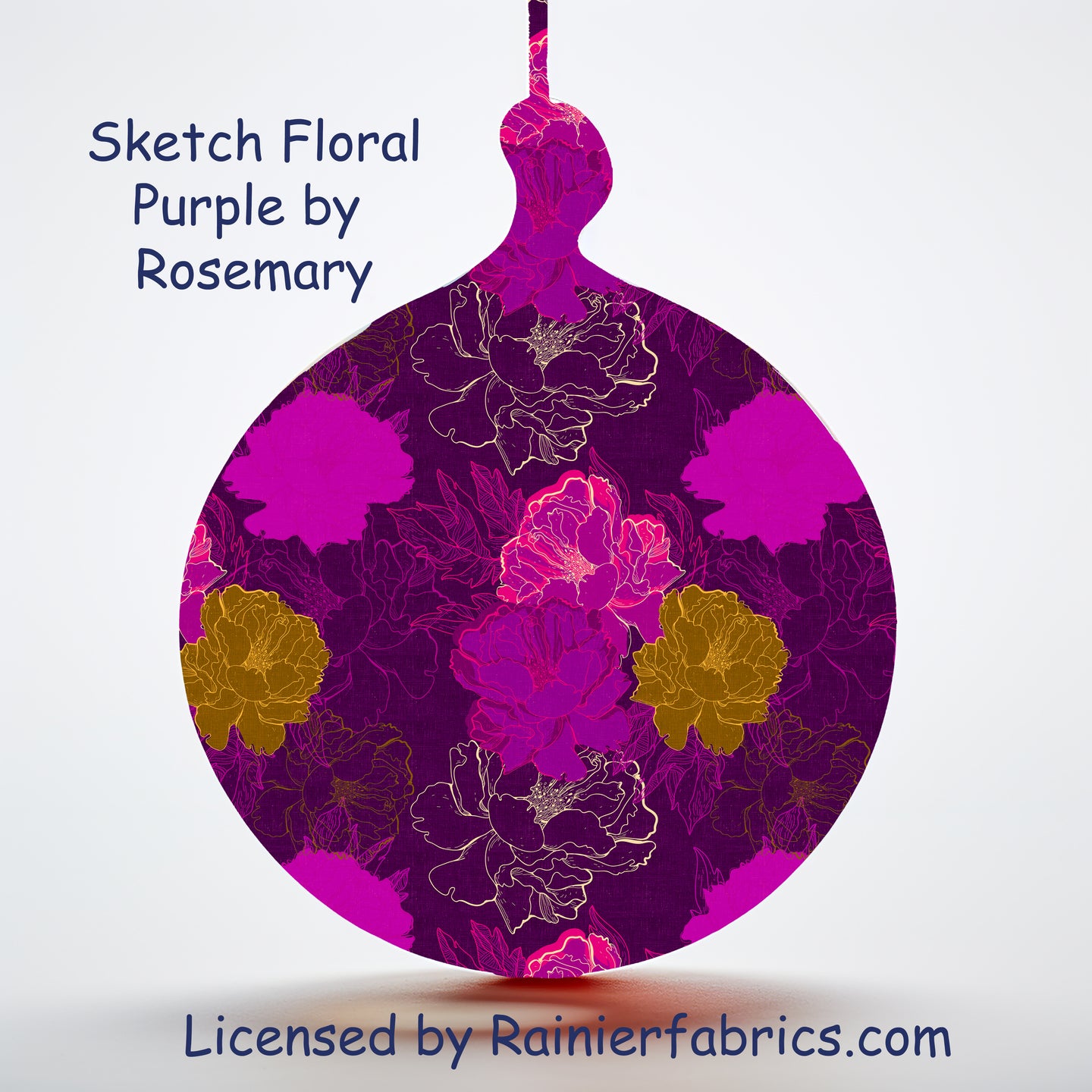 Sketch Floral Purple by Rosemary