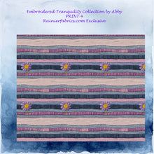 Load image into Gallery viewer, Embroidered Tranquility Collection by Abby - 14 fun prints - Rainier Fabrics Exclusive - Please order by 1/2 Yard - All prints are continuous
