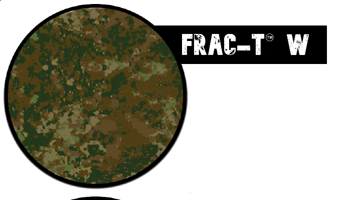 FRAC-T™ Woodland Camo - order fabric by the 1/2 yard or Ready Made Items