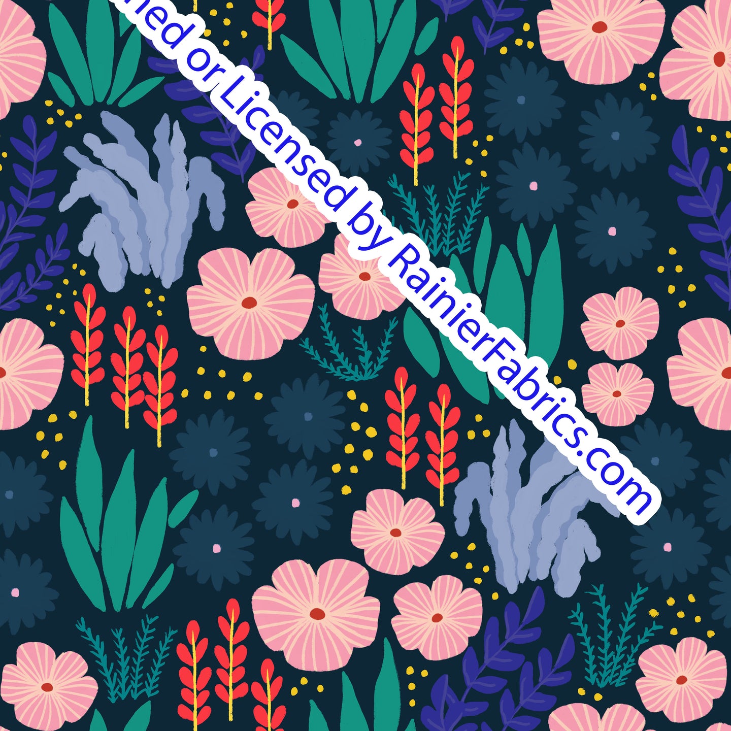 Summer Night Floral - Samantha Marie Design - Order by half yard -instructions below on base fabrics