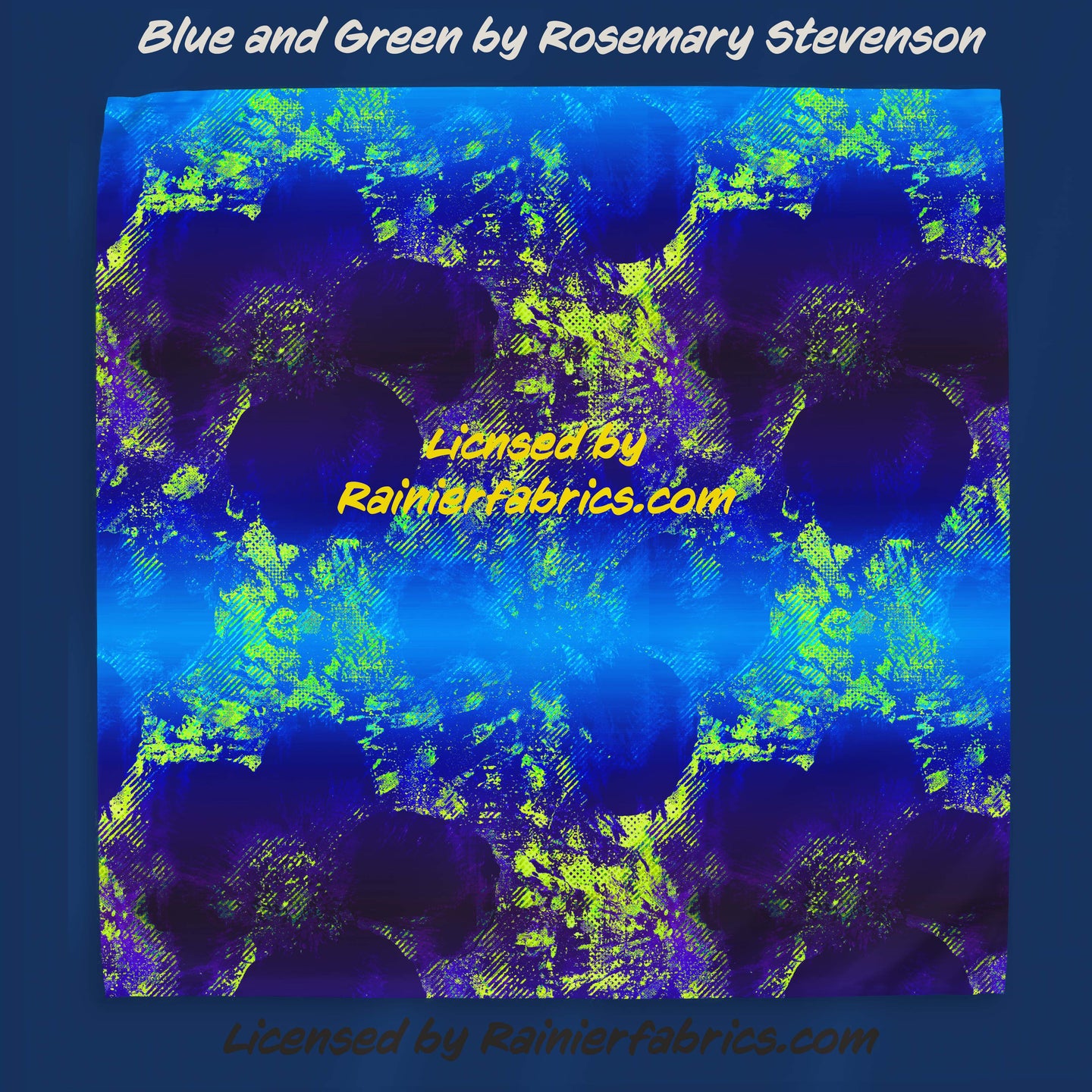 Blue and Green by Rosemary Stevenson - TAT 2-5 Days (Turn around time) - Order by 1/2 yard; Description of bases below