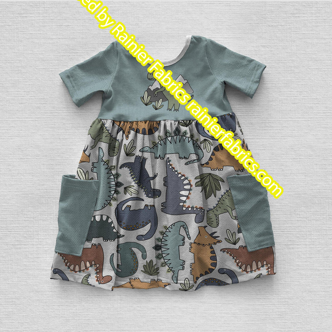 Dinos - Order by half yard - See below for instructions on ordering and base fabrics