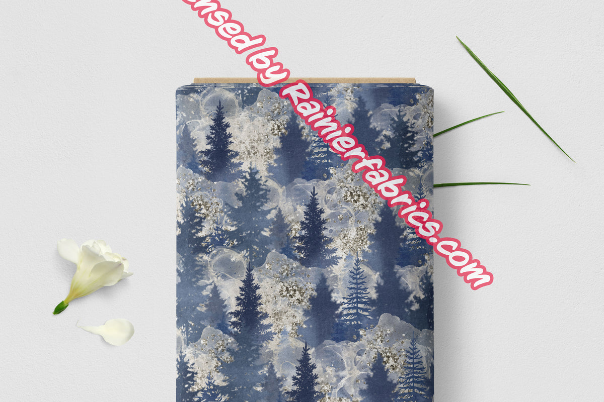 Navy Blue Trees with Silver from Rosemary Stevenson - 2-5 day ...