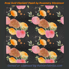 Load image into Gallery viewer, Rose Gold Elephant Peach by Rosemary Stevenson - 2-5 day turnaround - Order by 1/2 yard; Description of bases below
