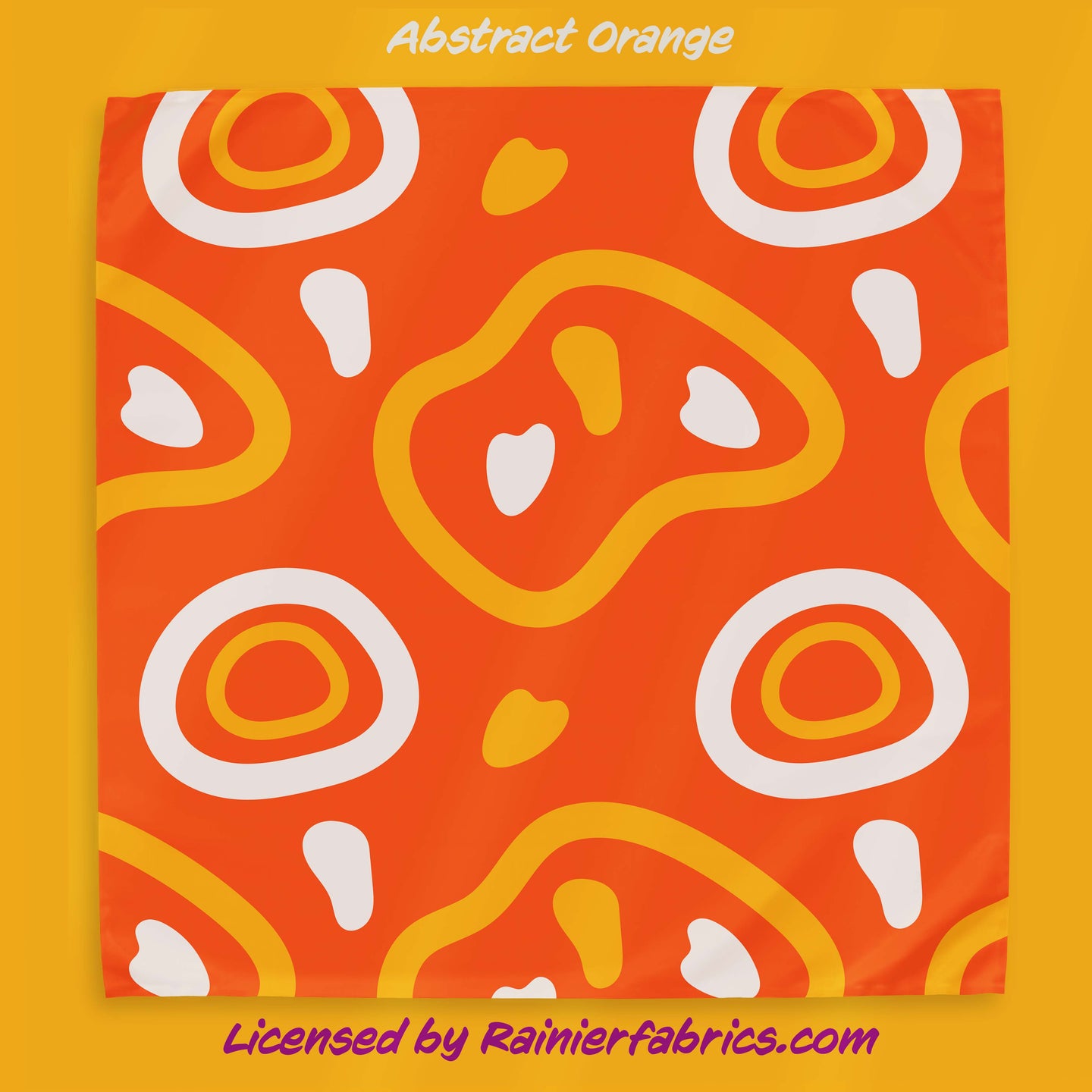 Abstract Orange - 2-5 day TAT - Order by 1/2 yard; Blankets and towels available too