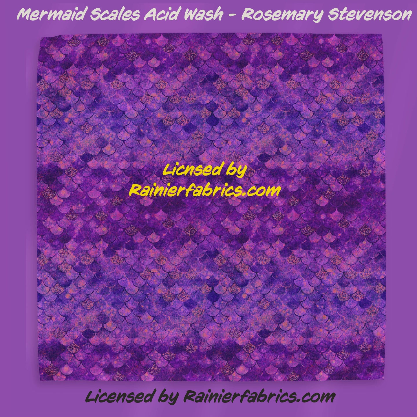 Mermaid Scales with Options by Rosemary Stevenson - TAT 2-5 Days (Turn around time) - Order by 1/2 yard; Description of bases below