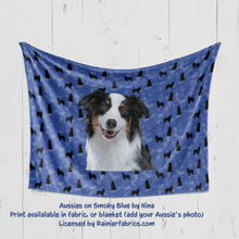 Load image into Gallery viewer, Aussies by Nina Blanket with color options (Australian Shepherd Dog)
