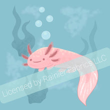 Load image into Gallery viewer, Axolotls by Nina - Order by half yard -instructions below on base fabrics
