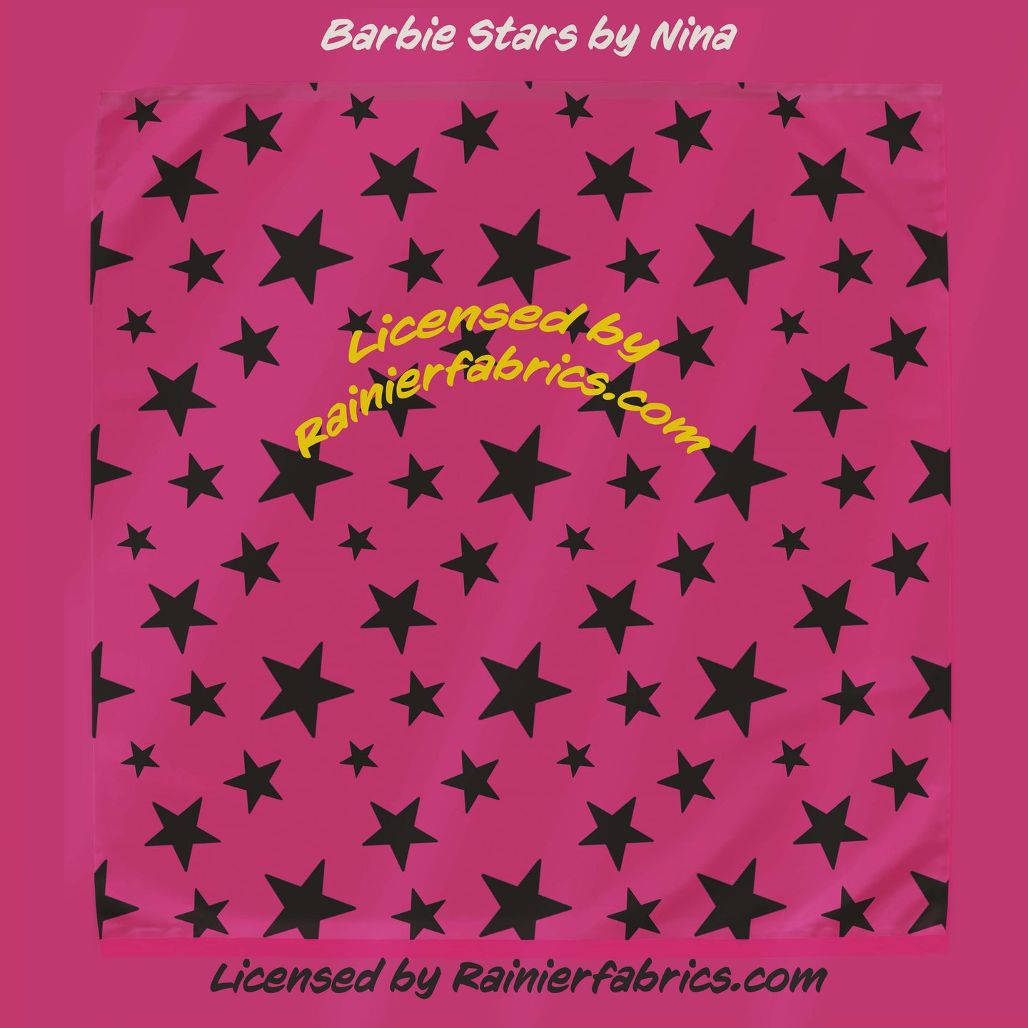 Barbie Stars in Pink by Nina - Rainier Fabrics Exclusive!!! - 3-5 day TAT - Order by 1/2 yard; Blankets and towels available too