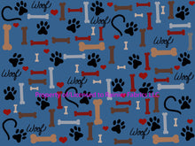 Load image into Gallery viewer, Dog Lover Woof Woof by Nina - Fabric by the Half Yard - Description of bases below
