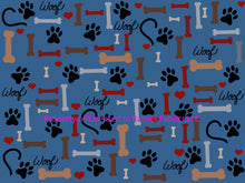 Load image into Gallery viewer, Dog Lovers - by Nina with color options  - Order by half yard - See below for instructions on ordering and base fabrics
