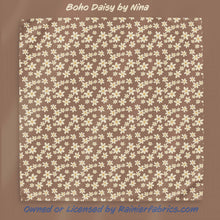 Load image into Gallery viewer, Boho Daisies by Nina - 2-5 day turnaround - Order by 1/2 yard; Description of bases below
