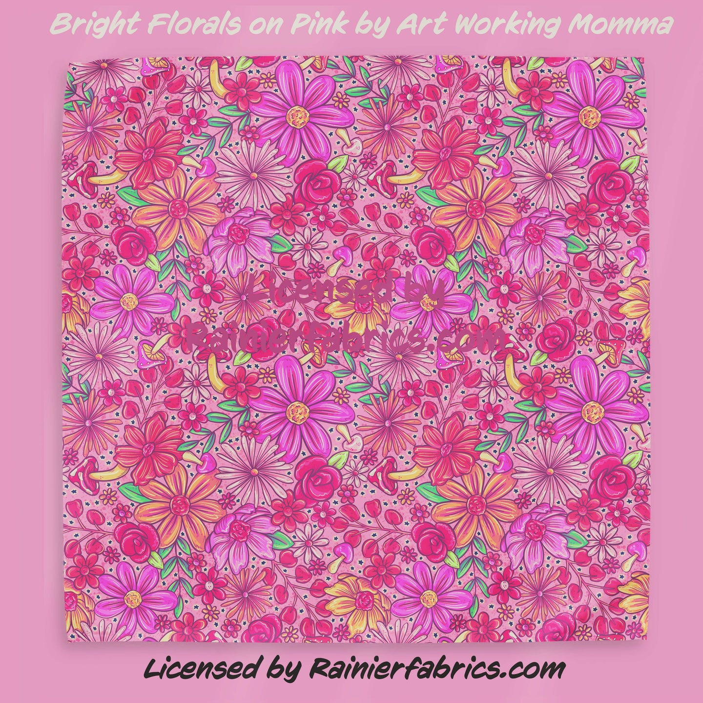 Bright Florals from Art Working Momma - Pinks! - 2-5 business days to ship - Order by 1/2 yard