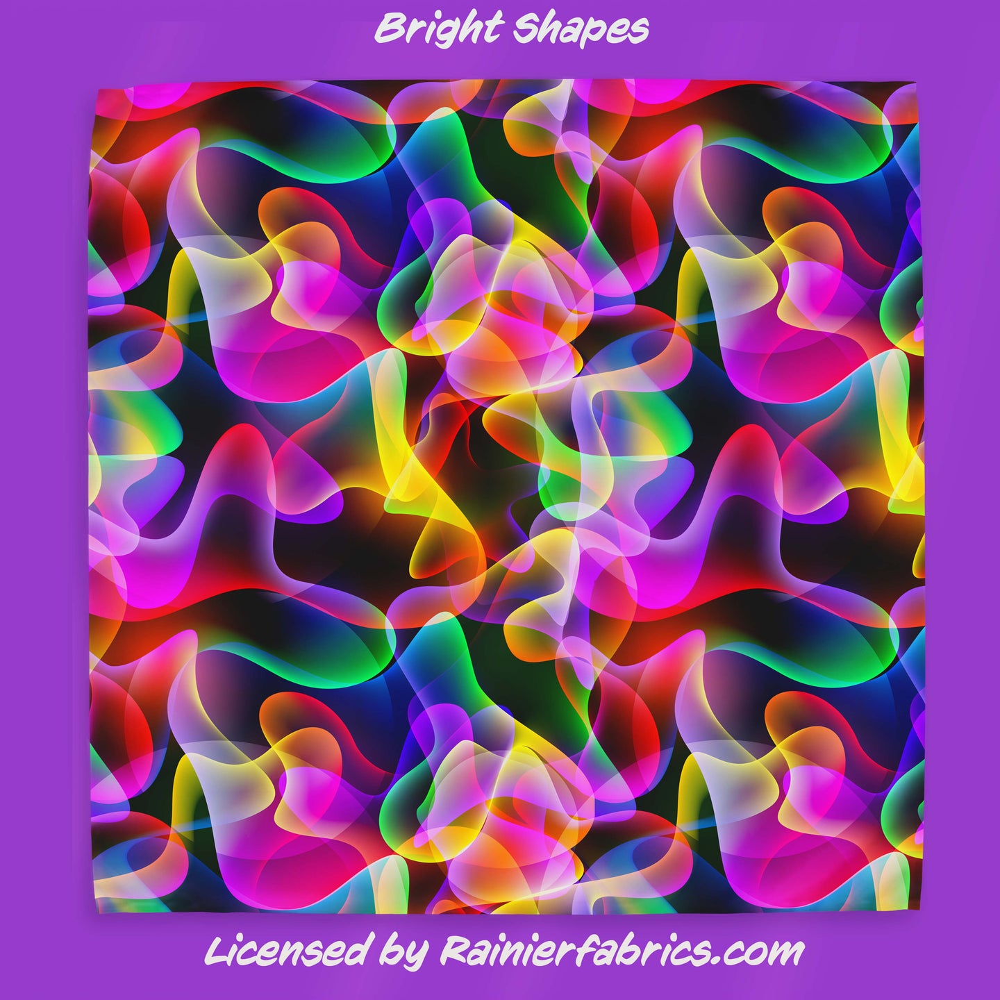 Bright Shapes - 2-5 day TAT - Order by 1/2 yard; Blankets and towels available too