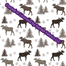 Load image into Gallery viewer, Copy of Copy of Aurora Moose Collection in Brown with options and panel - by Nina with options  - Order by half yard - See below for instructions on ordering and base fabrics
