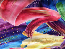 Load image into Gallery viewer, Bold Brushstrokes with Stars - Order by half yard -instructions below on base fabrics
